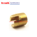 M6 Brass Self Tapping Thread Insert Slotted Nut for Plastics